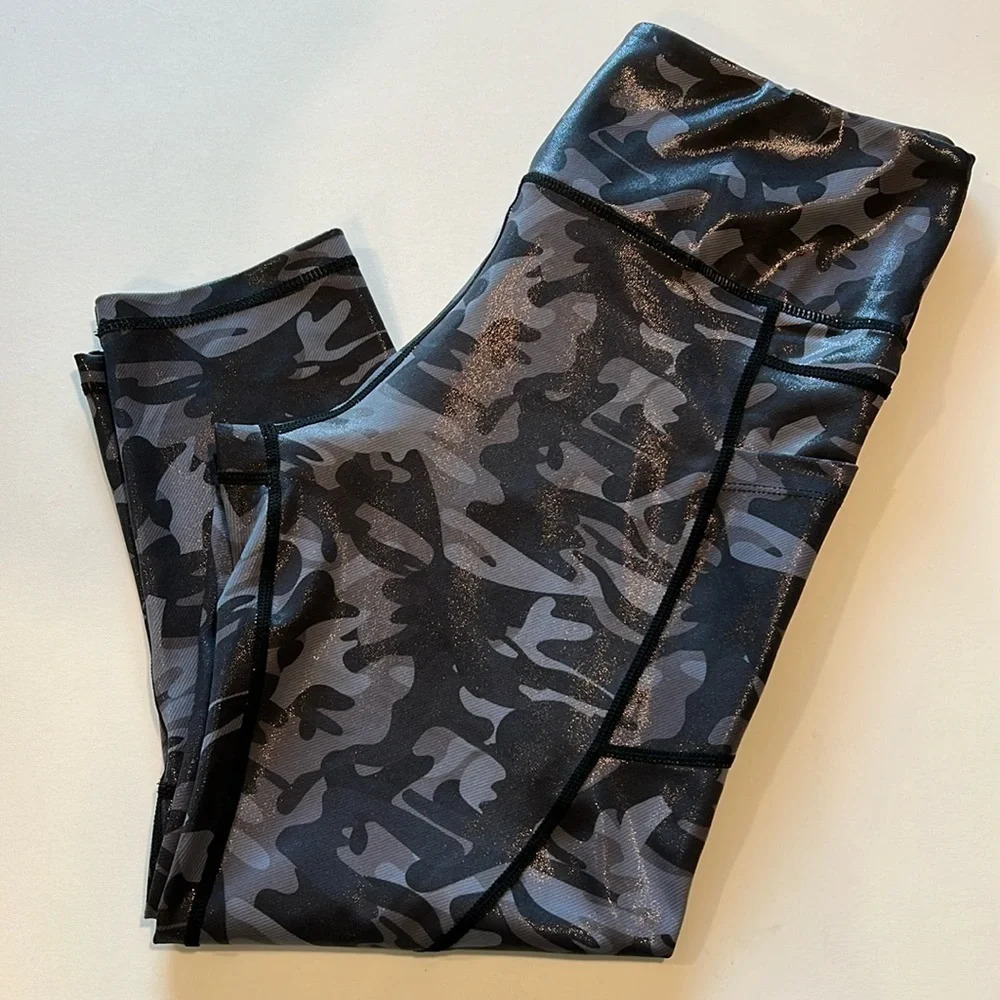 Ziya - crop‎ camo/sheen, cropped leggings